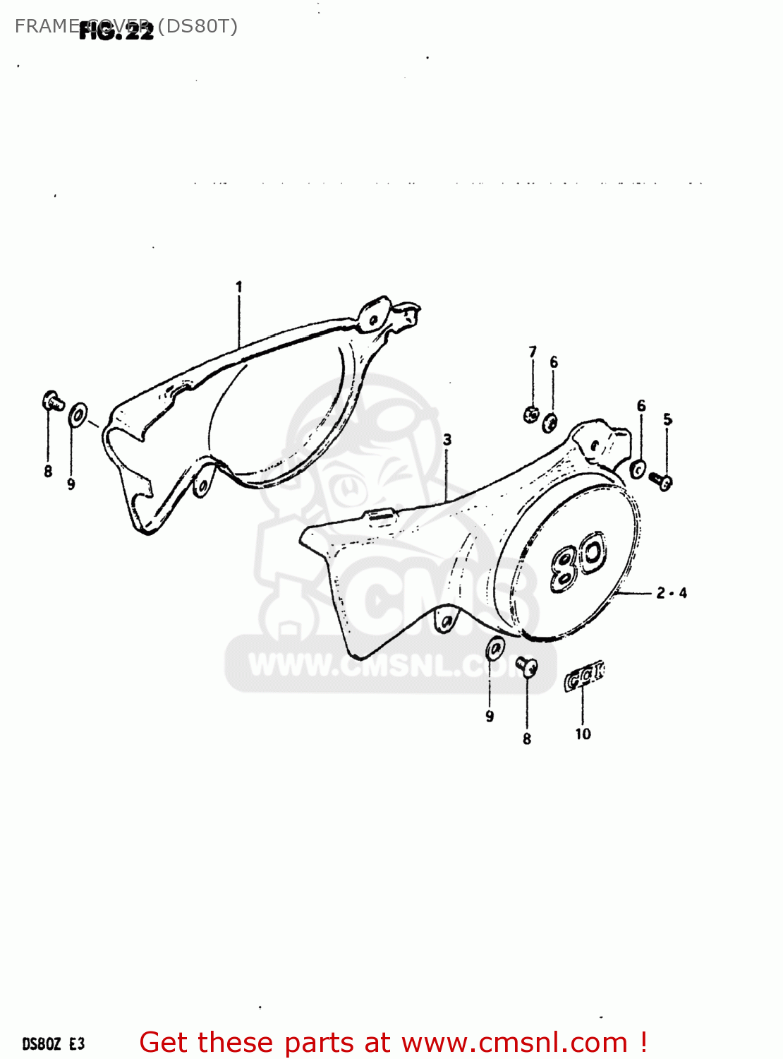 FRAME COVER (DS80T) DS80 1981 (X) USA (E03)