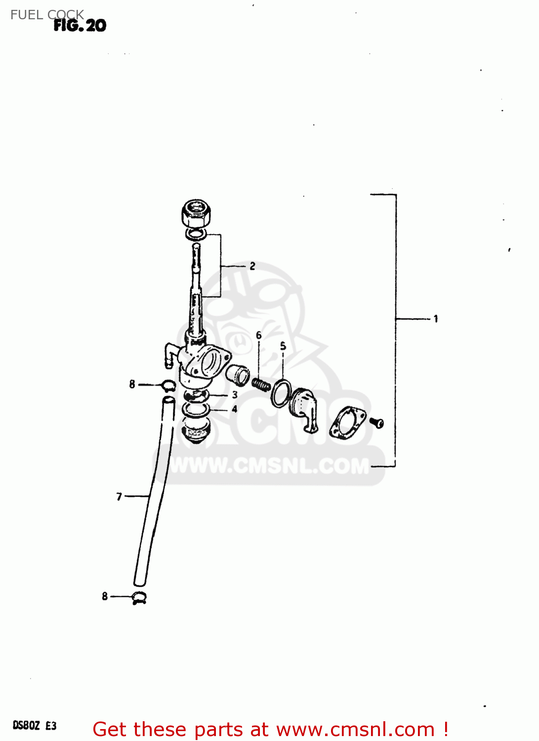 FUEL COCK DS80 1981 (X) USA (E03)