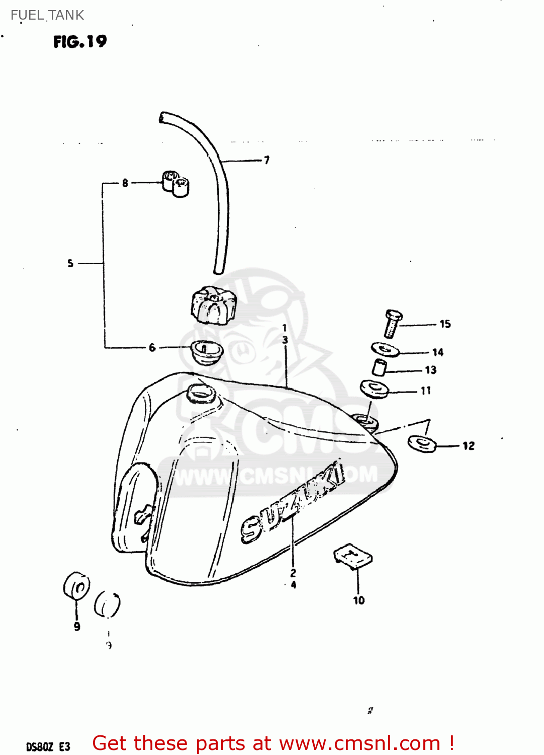 FUEL TANK DS80 1981 (X) USA (E03)