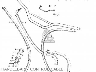 HANDLEBAR - CONTROL CABLE - DS80 1981 (X) USA (E03)