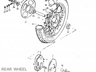 REAR WHEEL - DS80 1981 (X) USA (E03)