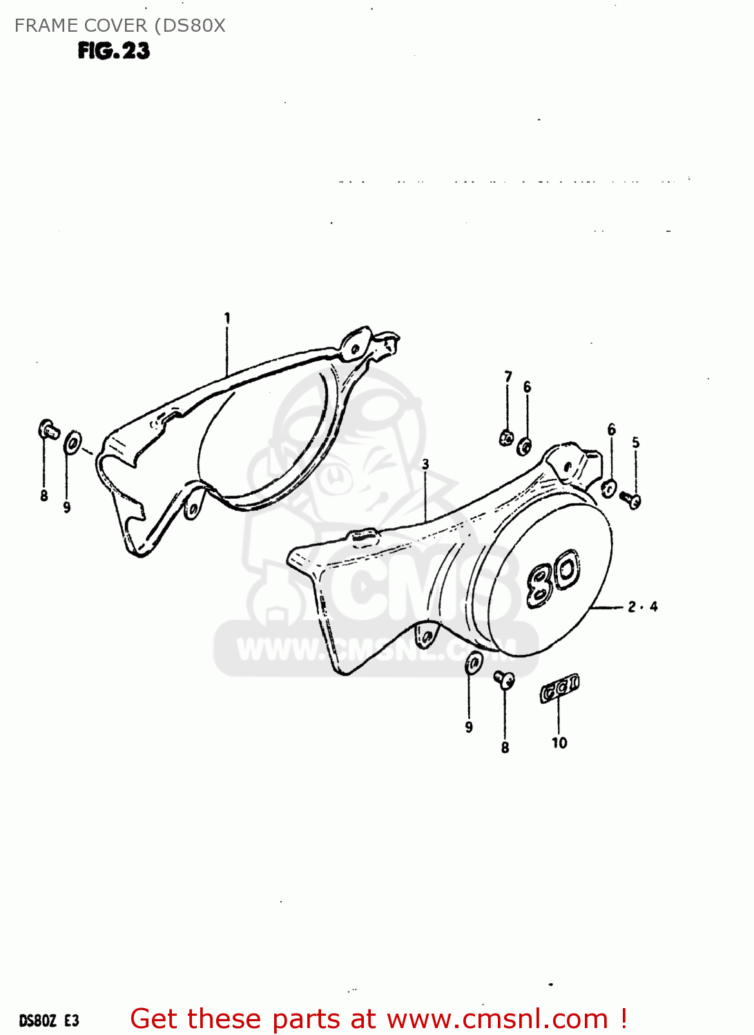 FRAME COVER (DS80X DS80 1982 (Z) USA (E03)