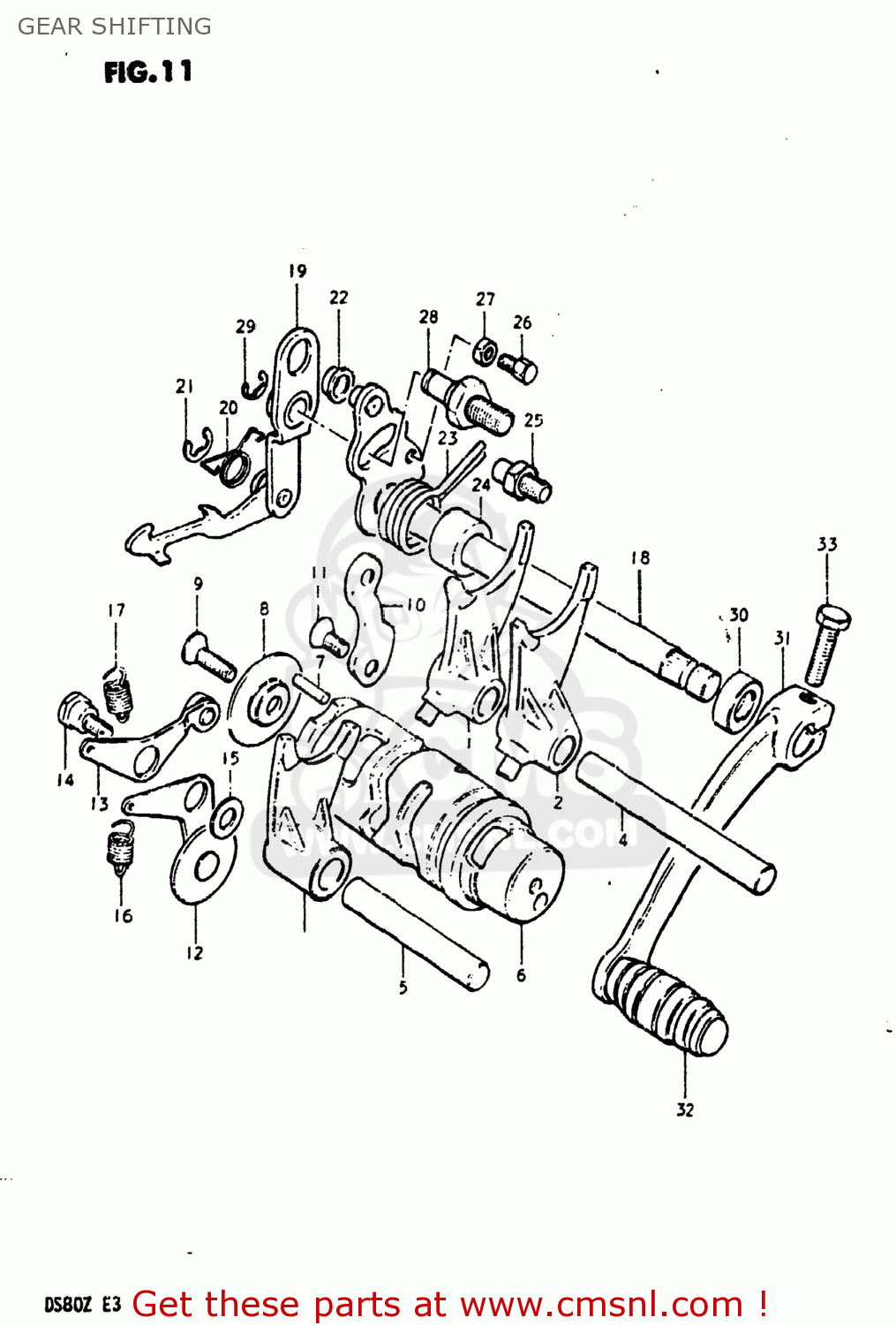 GEAR SHIFTING DS80 1982 (Z) USA (E03)
