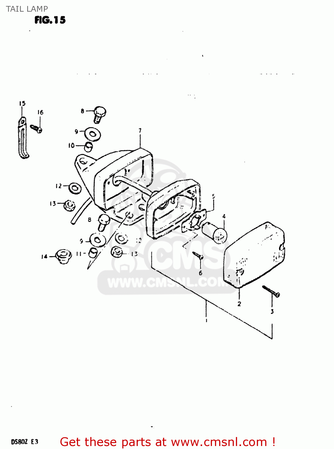 TAIL LAMP DS80 1982 (Z) USA (E03)