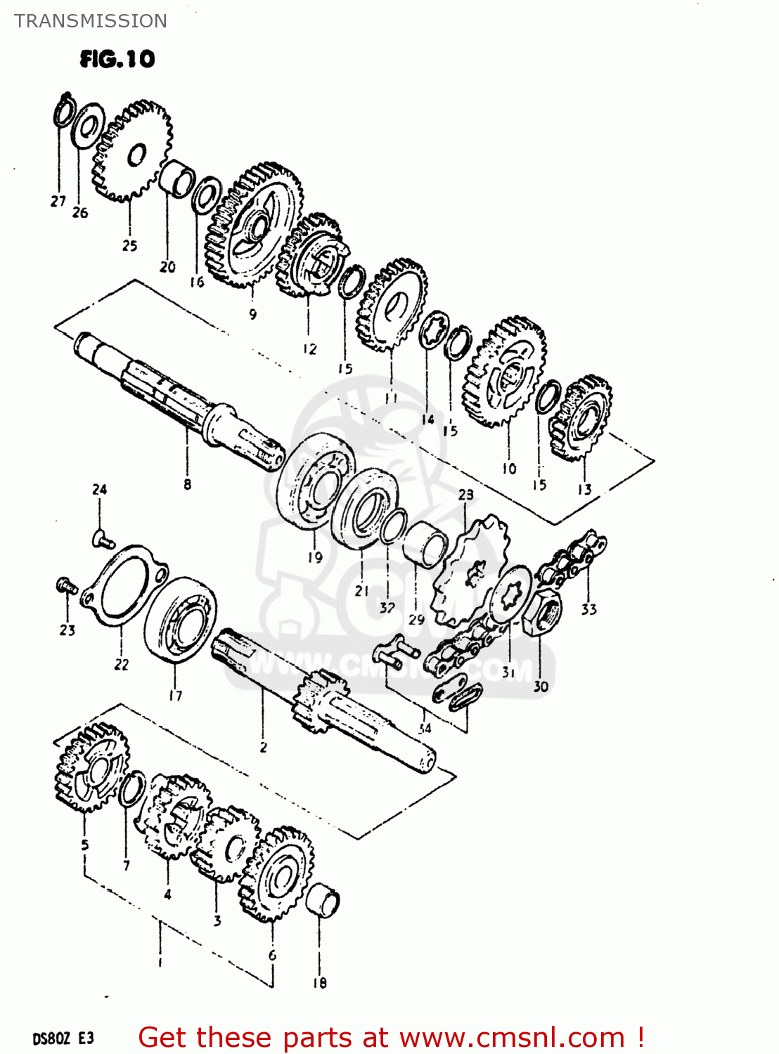 TRANSMISSION DS80 1982 (Z) USA (E03)