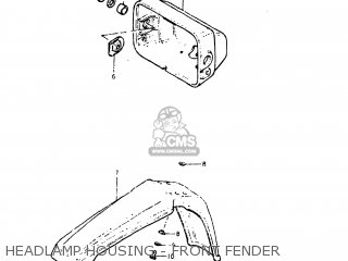 HEADLAMP HOUSING - FRONT FENDER - DS80 1982 (Z) USA (E03)