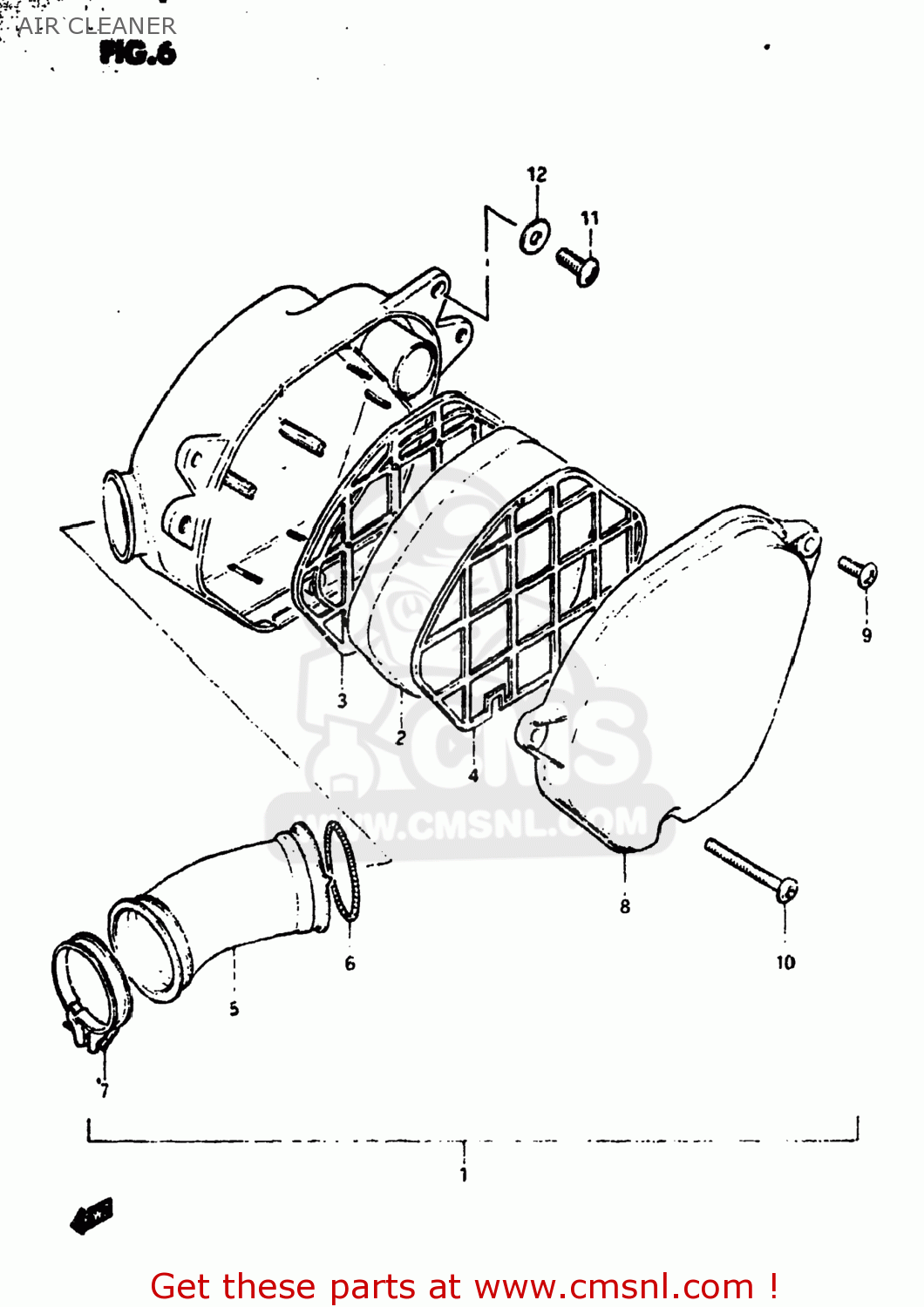 AIR CLEANER DS80 1983 (D) USA (E03)