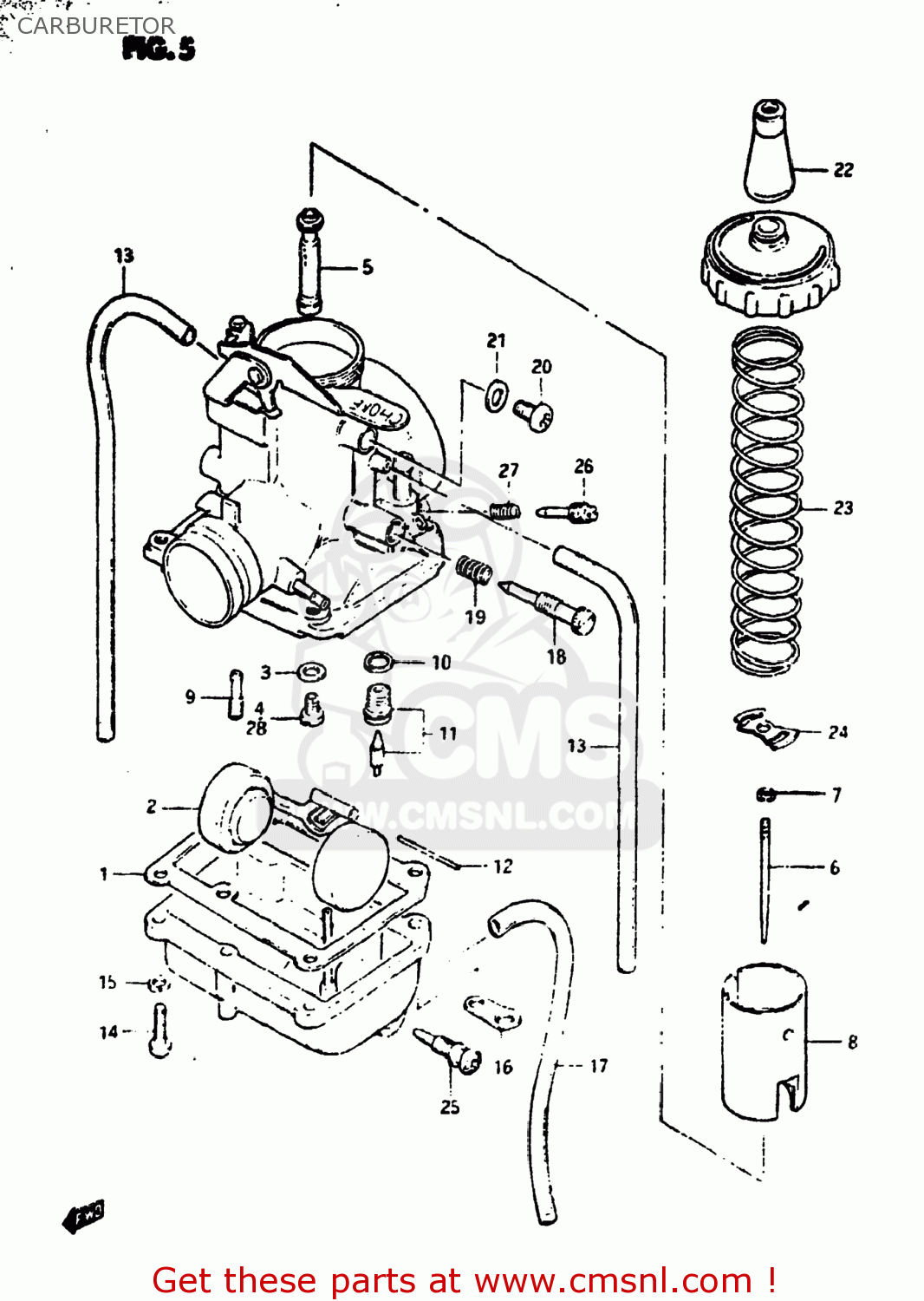 CARBURETOR DS80 1983 (D) USA (E03)