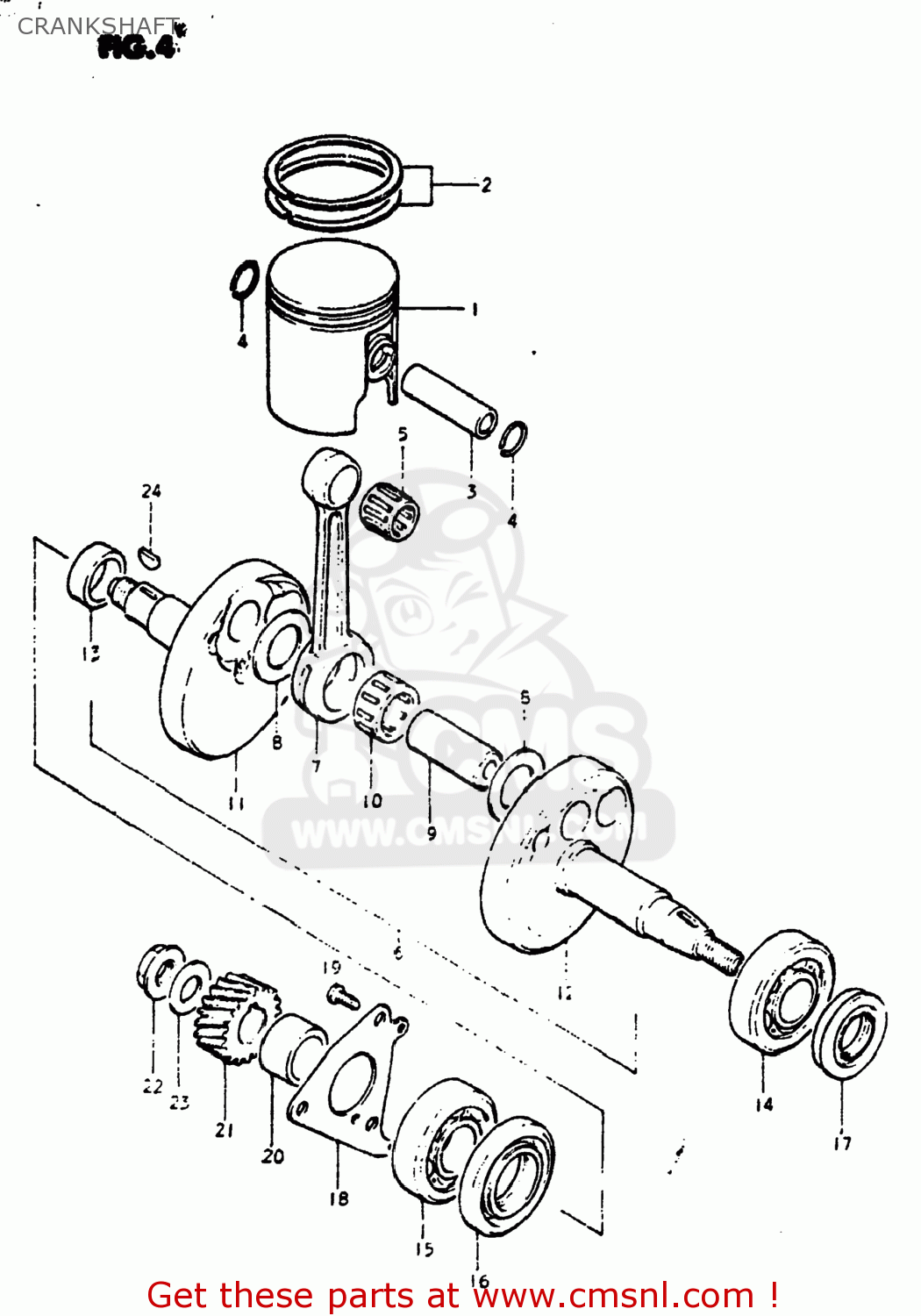 CRANKSHAFT DS80 1983 (D) USA (E03)