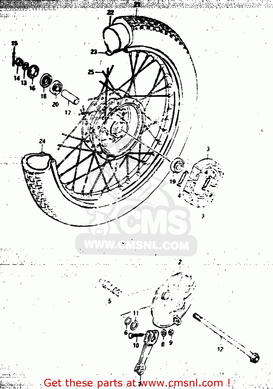 FRONT WHEEL DS80 1983 (D) USA (E03)
