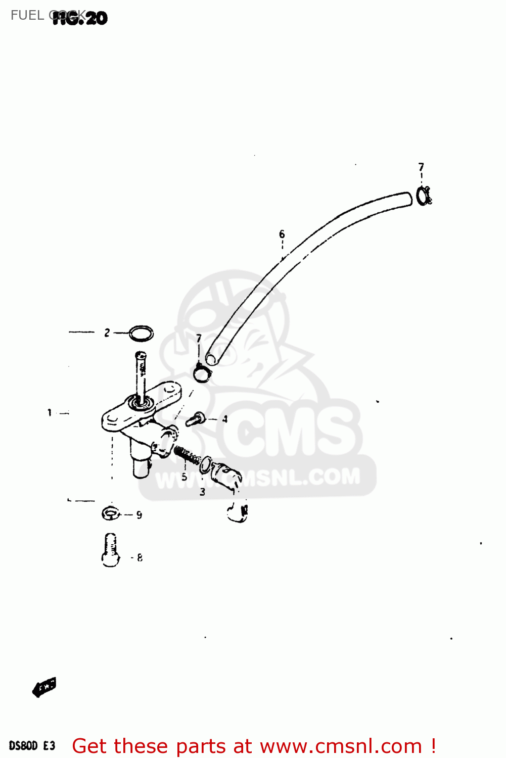 FUEL COCK DS80 1983 (D) USA (E03)