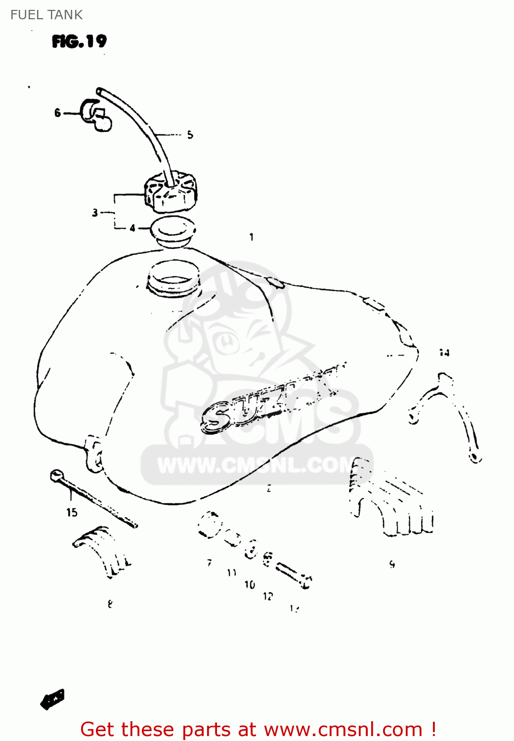 FUEL TANK DS80 1983 (D) USA (E03)