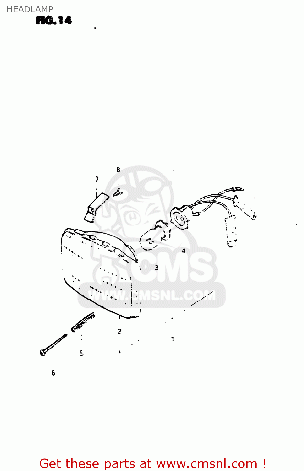 HEADLAMP DS80 1983 (D) USA (E03)