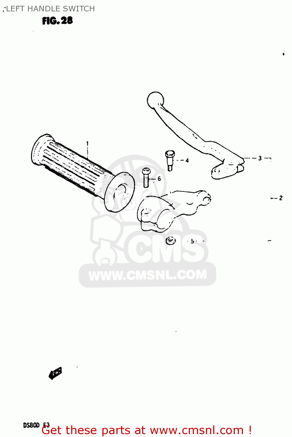 LEFT HANDLE SWITCH DS80 1983 (D) USA (E03)