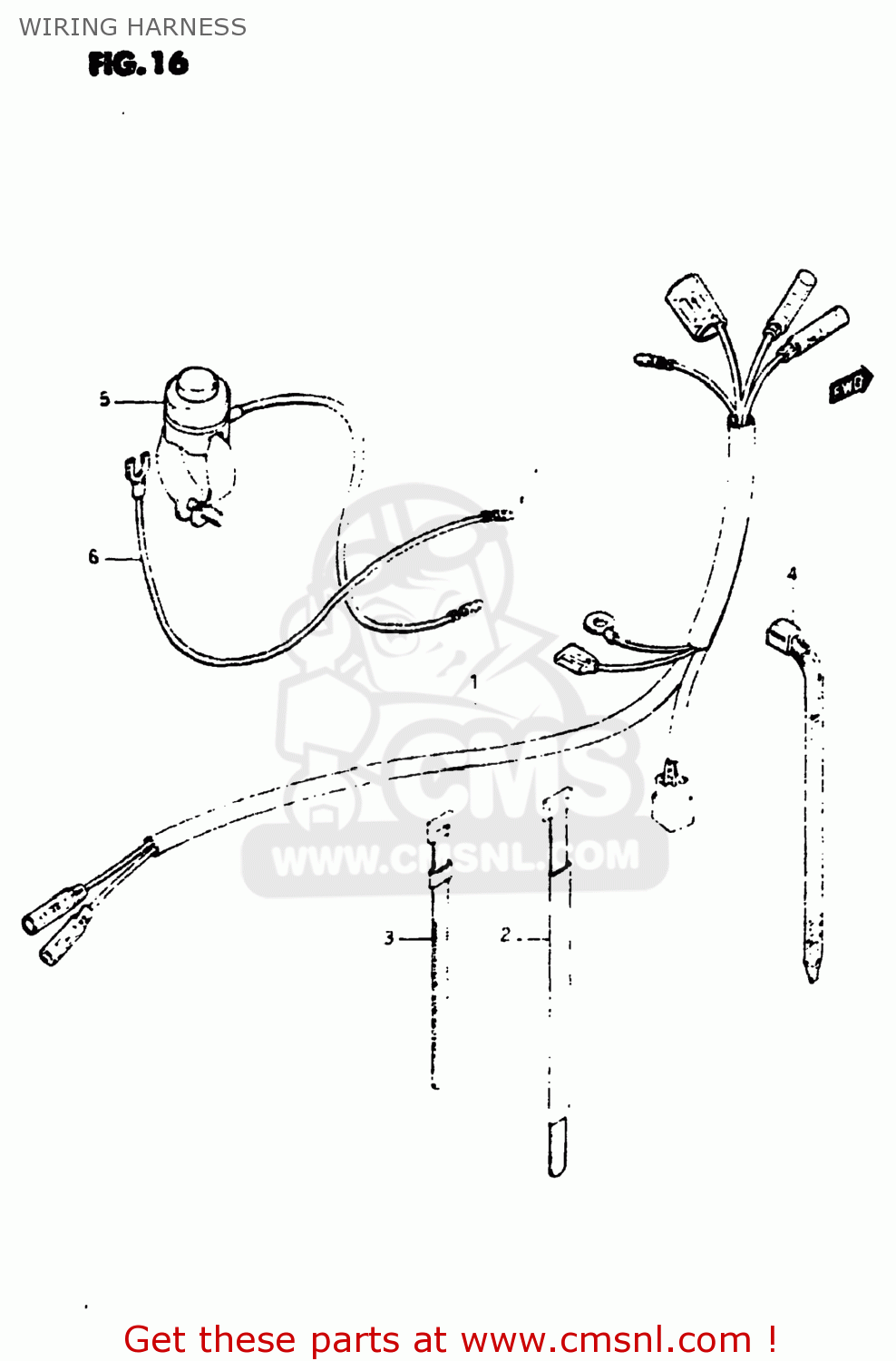 WIRING HARNESS DS80 1983 (D) USA (E03)