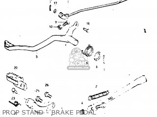 PROP STAND - BRAKE PEDAL - DS80 1983 (D) USA (E03)