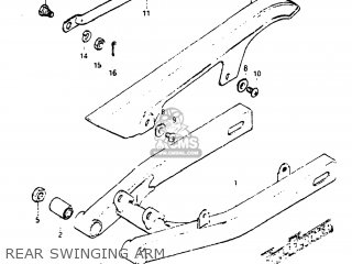 REAR SWINGING ARM - DS80 1983 (D) USA (E03)