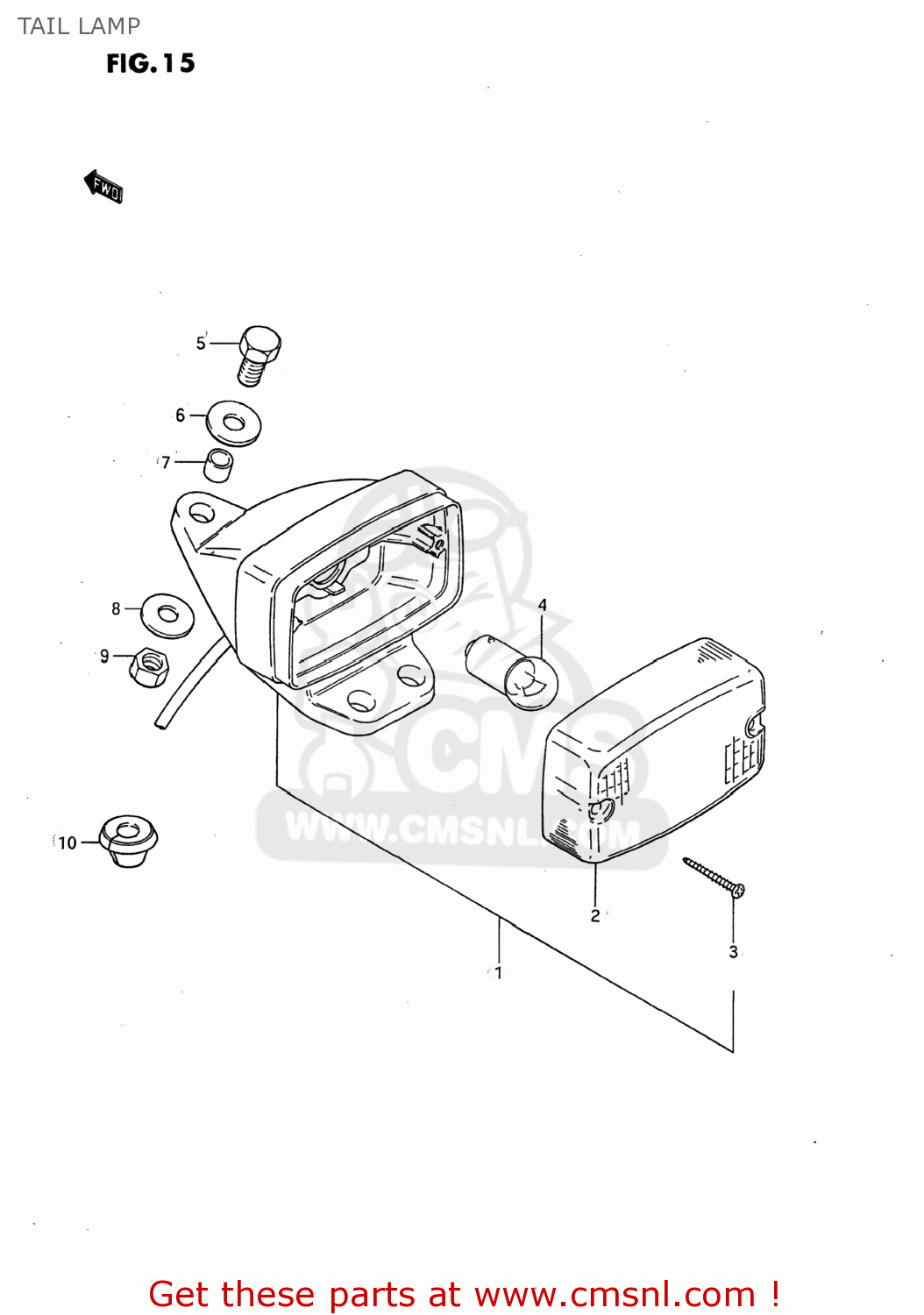 TAIL LAMP DS80 1986 (G) USA (E03)