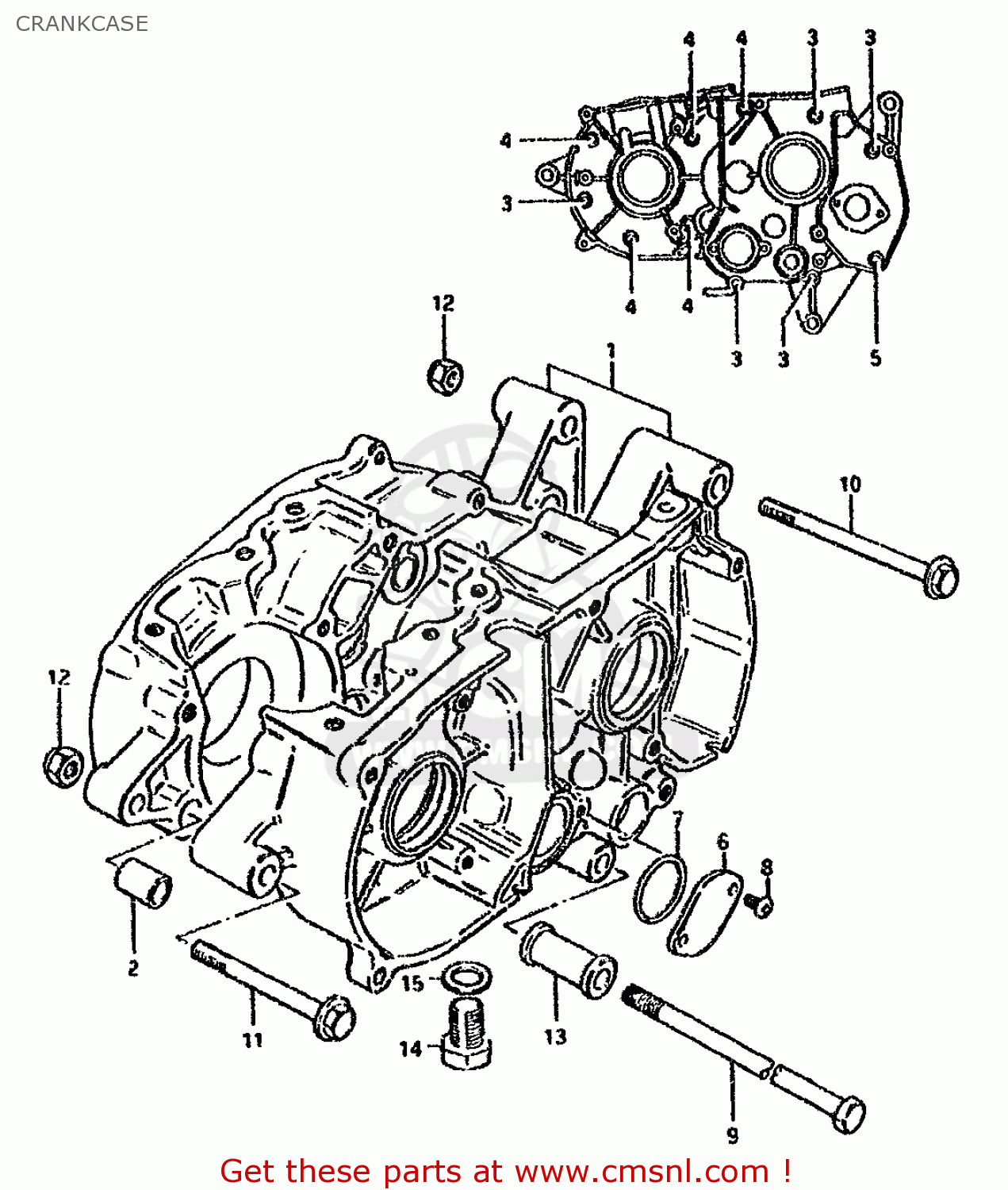 CRANKCASE DS80 1986 (G)