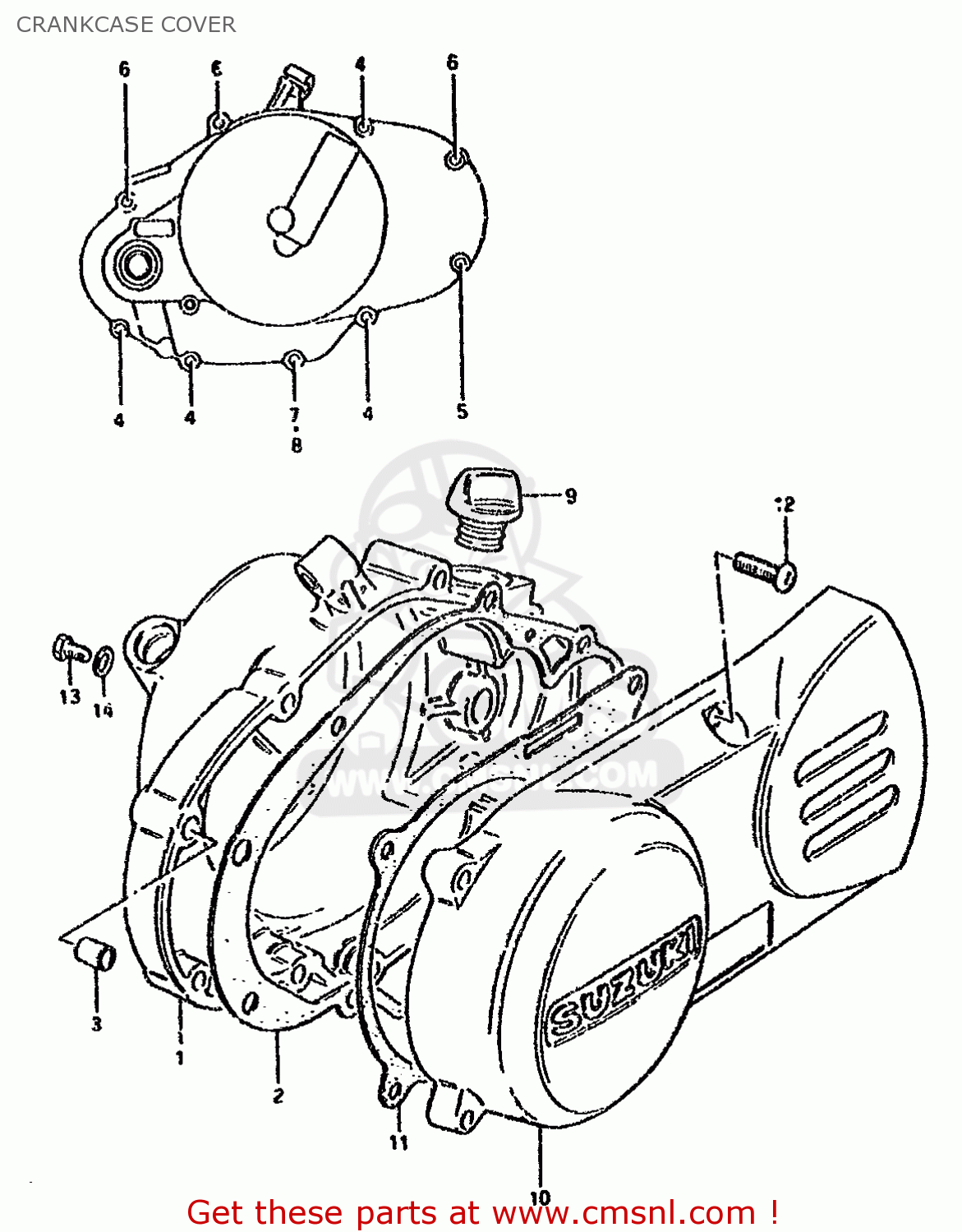 CRANKCASE COVER DS80 1986 (G)
