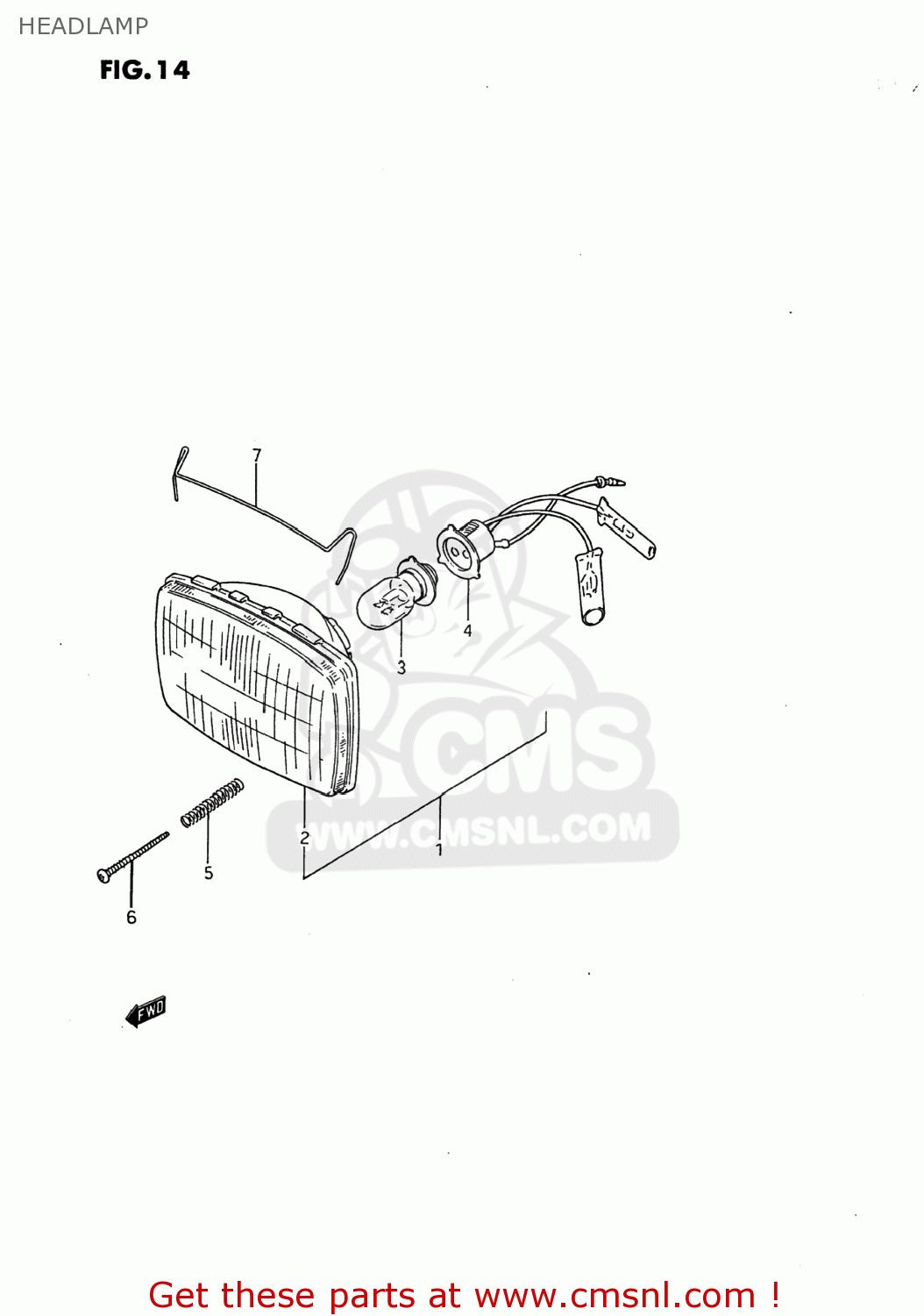 HEADLAMP DS80 1987 (H) USA (E03)