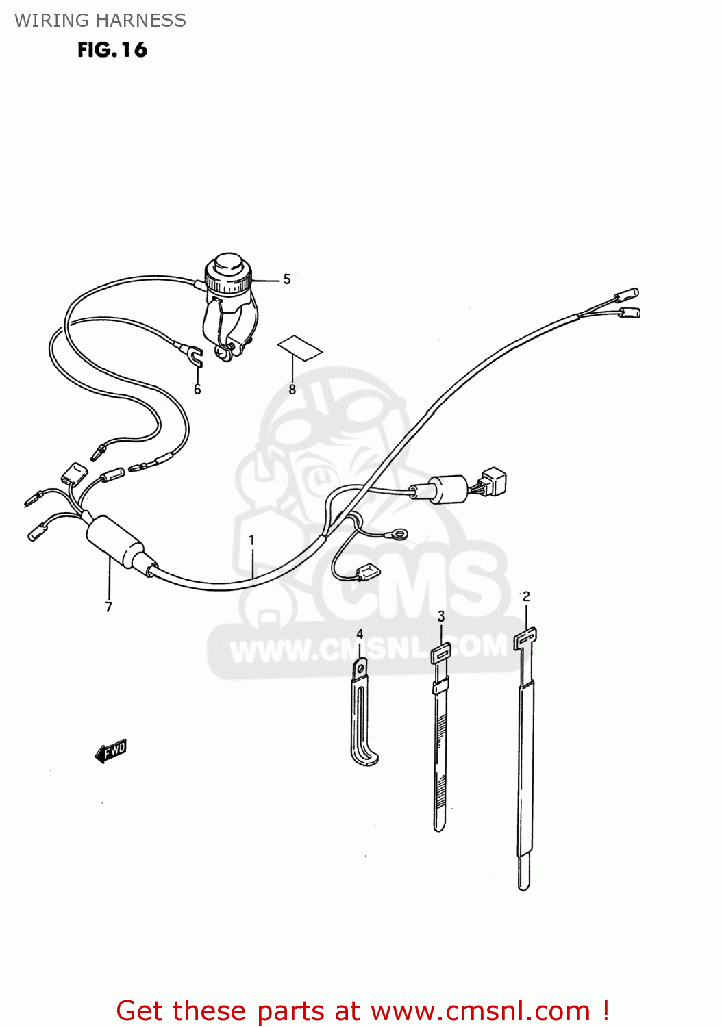 WIRING HARNESS DS80 1987 (H) USA (E03)