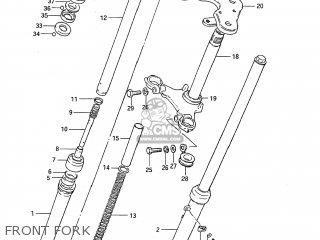 FRONT FORK - DS80 1987 (H) USA (E03)