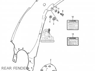 REAR FENDER - DS80 1987 (H) USA (E03)