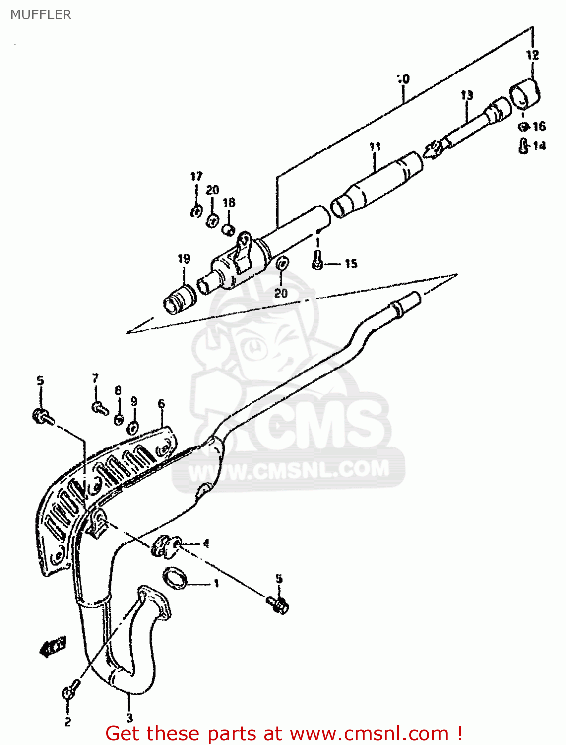 MUFFLER DS80 1987 (H)