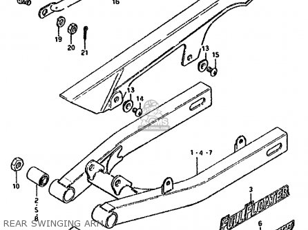 REAR SWINGING ARM - DS80 1987 (H)
