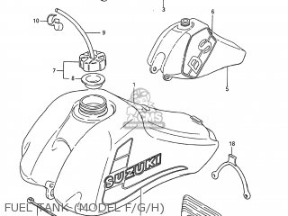 FUEL TANK (MODEL F/G/H) - DS80 1988 (J) USA (E03)