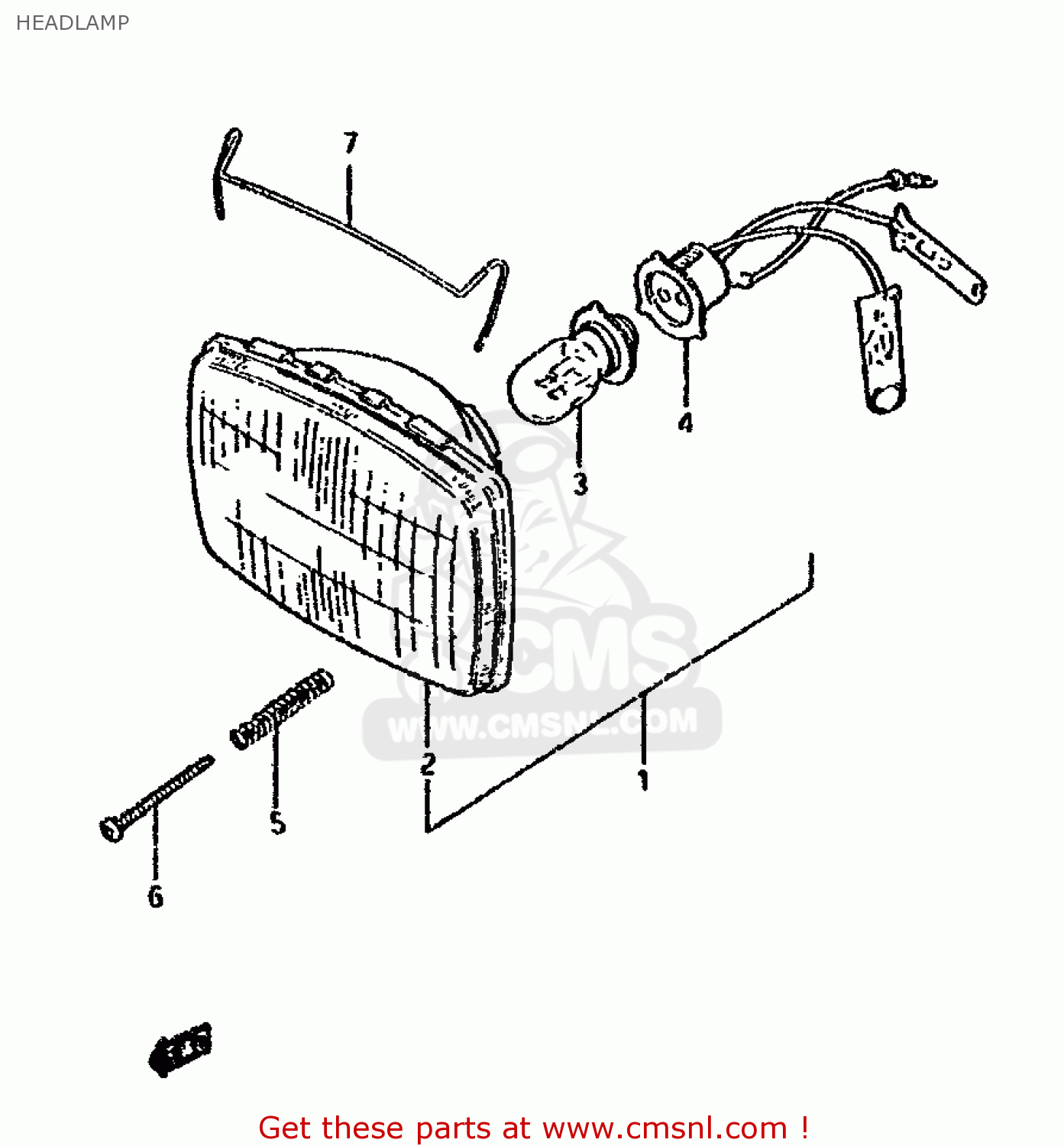 HEADLAMP DS80 1988 (J)