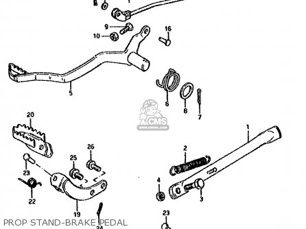 PROP STAND-BRAKE PEDAL - DS80 1988 (J)