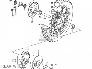 REAR WHEEL - DS80 1990 (L) USA (E03)