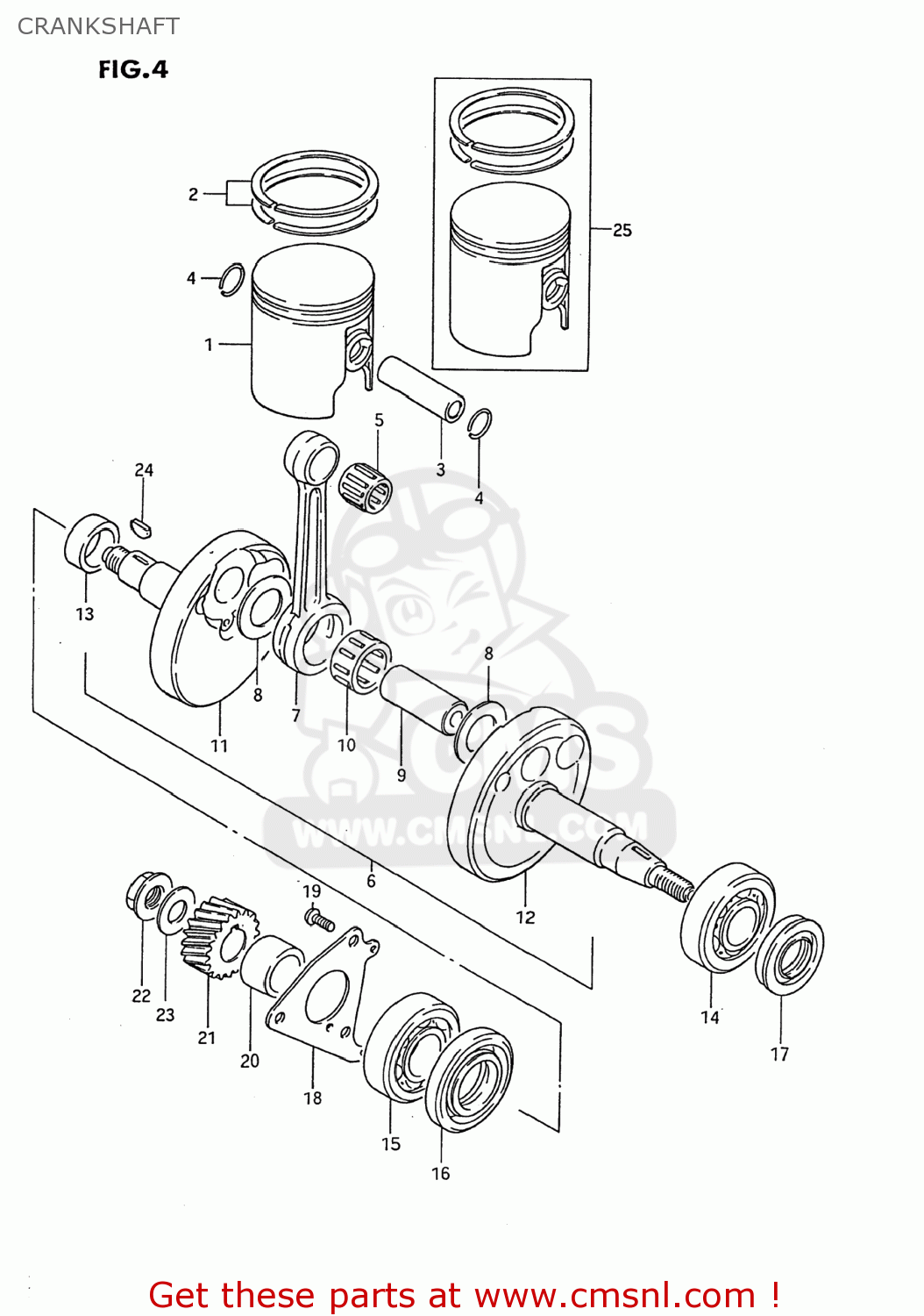 CRANKSHAFT DS80 1991 (M) USA (E03)