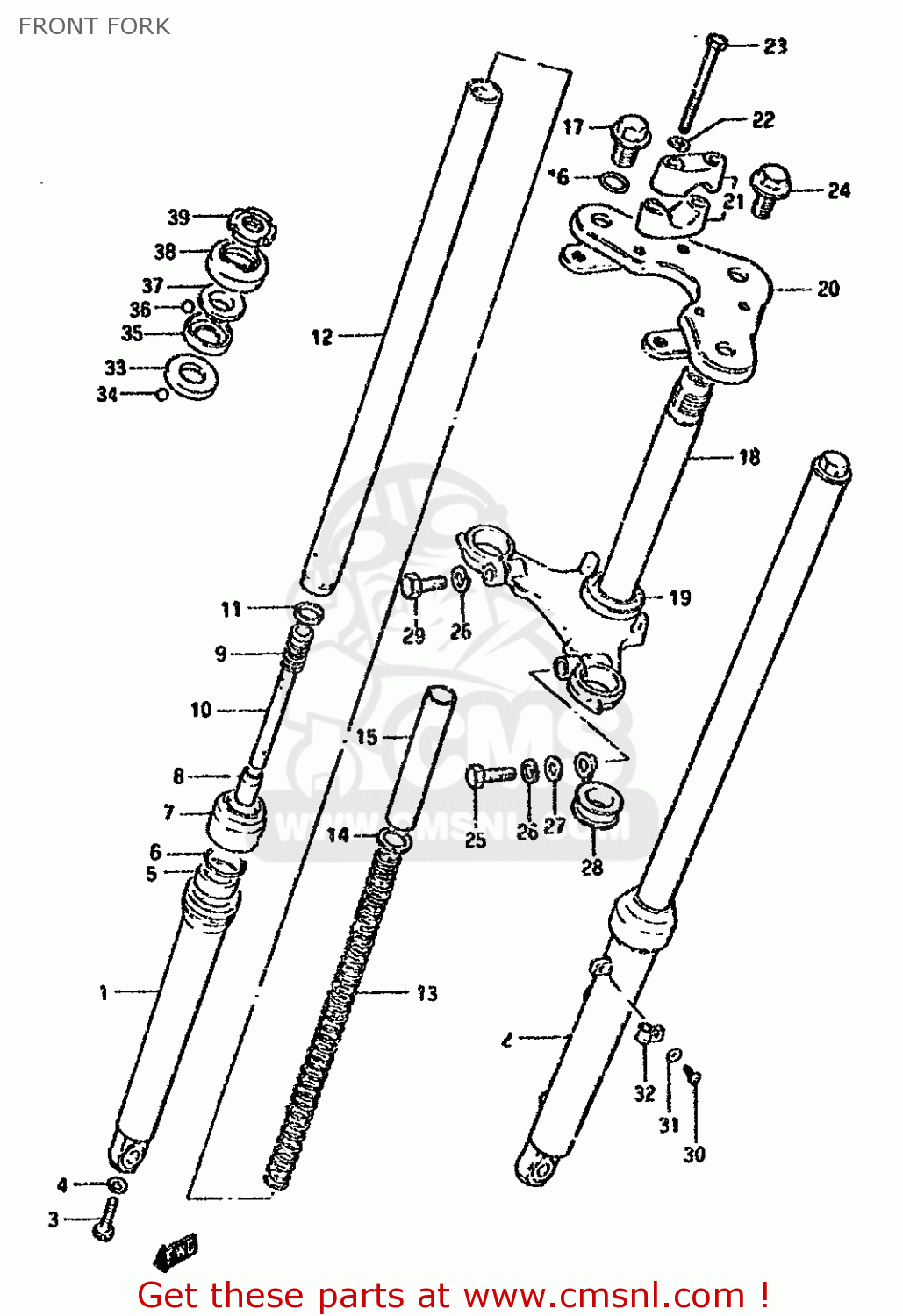 FRONT FORK DS80 1992 (N)