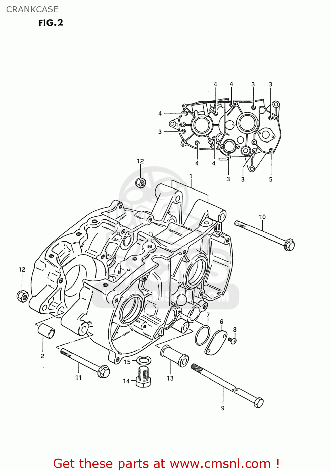 CRANKCASE DS80 1993 (P) USA (E03)