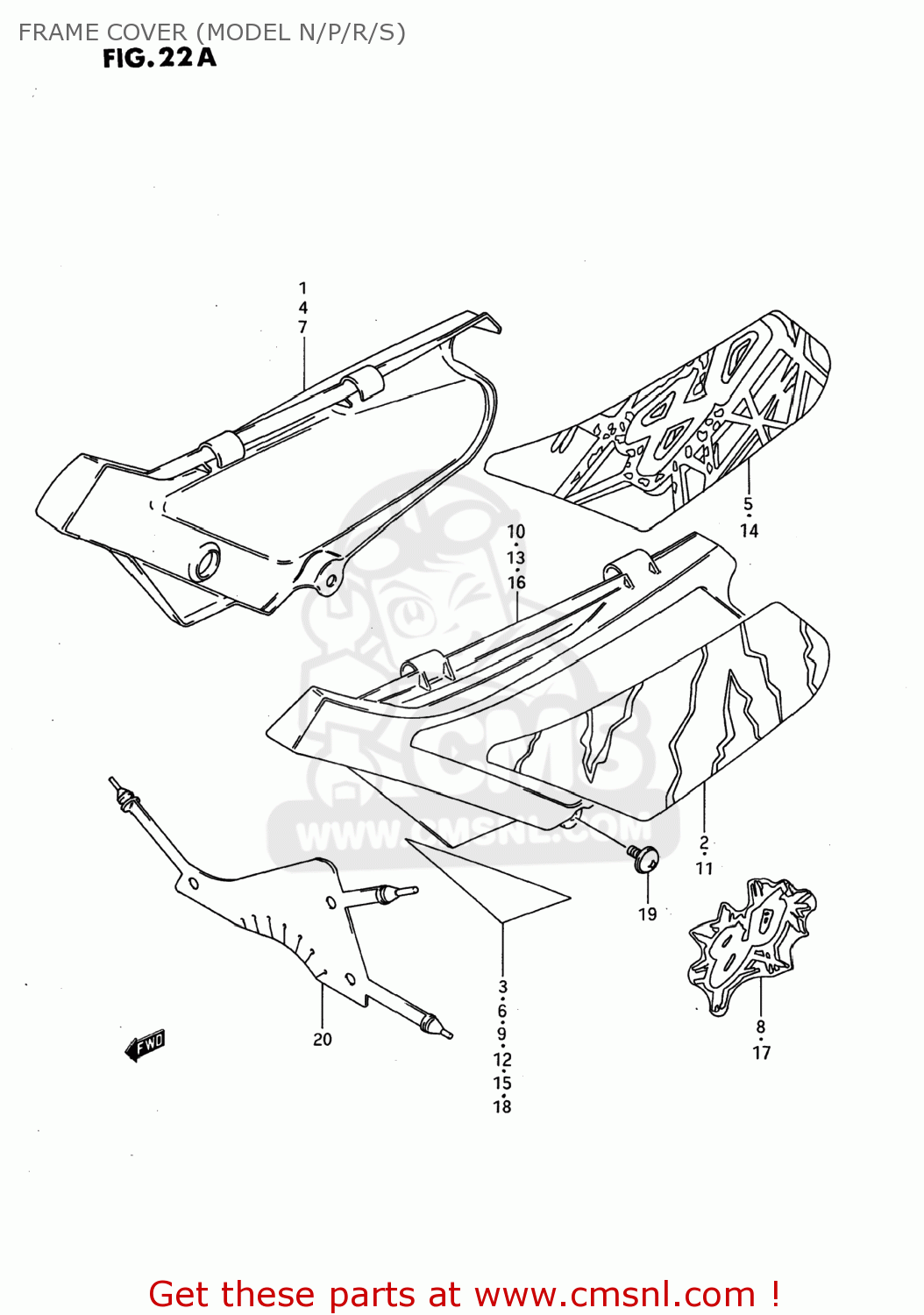 FRAME COVER (MODEL N/P/R/S) DS80 1993 (P) USA (E03)