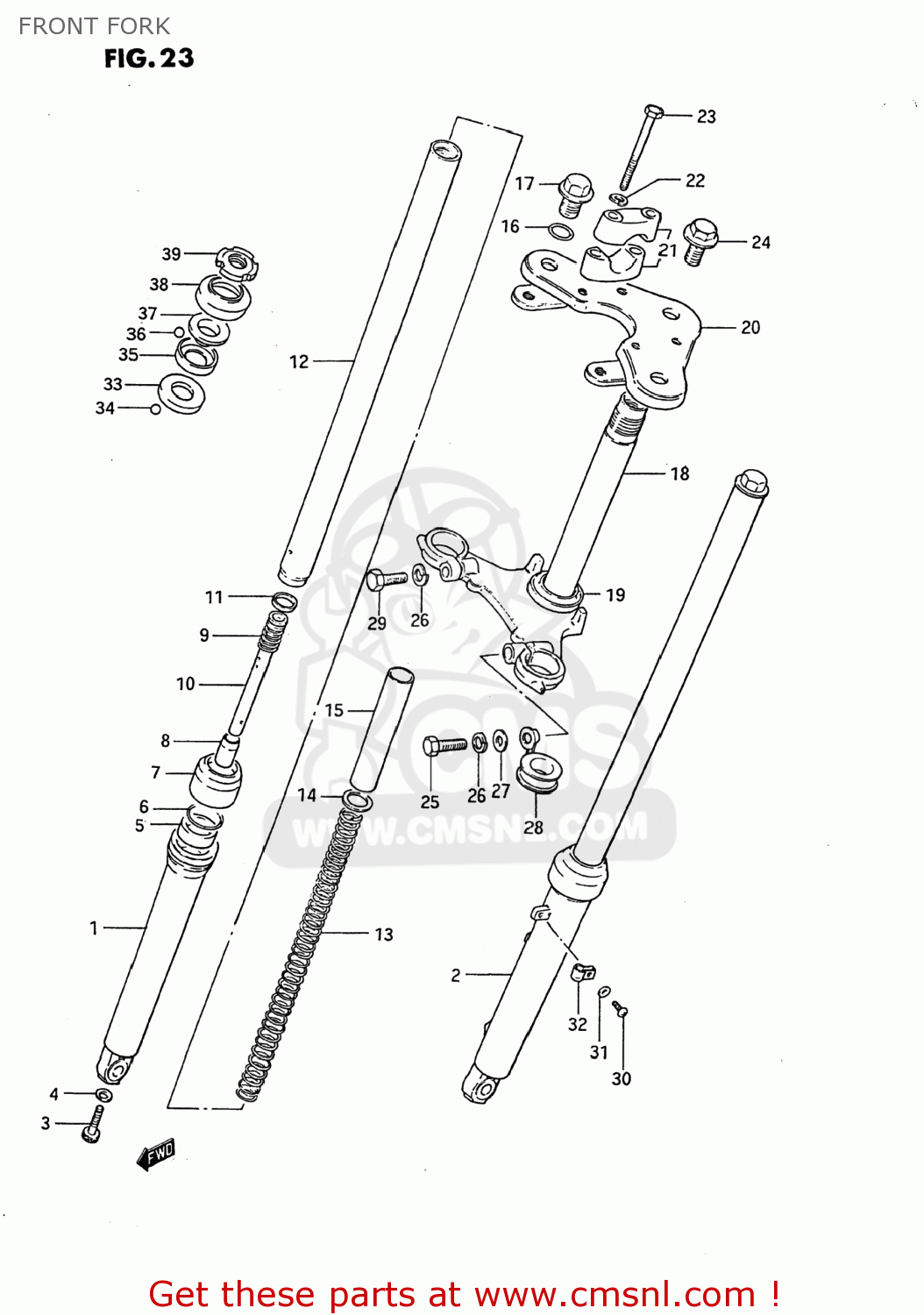 FRONT FORK DS80 1993 (P) USA (E03)