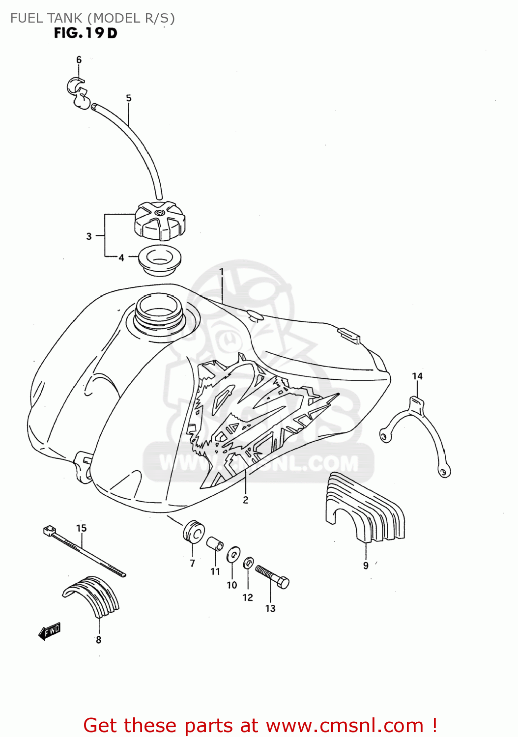 FUEL TANK (MODEL R/S) DS80 1993 (P) USA (E03)