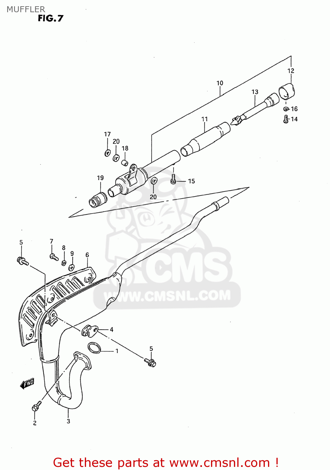 MUFFLER DS80 1993 (P) USA (E03)