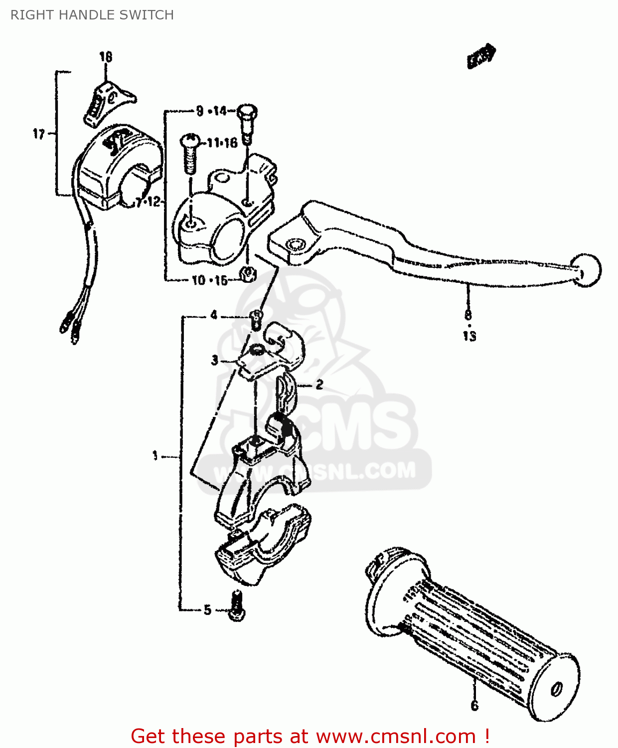 RIGHT HANDLE SWITCH DS80 1993 (P)