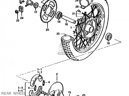 REAR WHEEL - DS80 1993 (P)