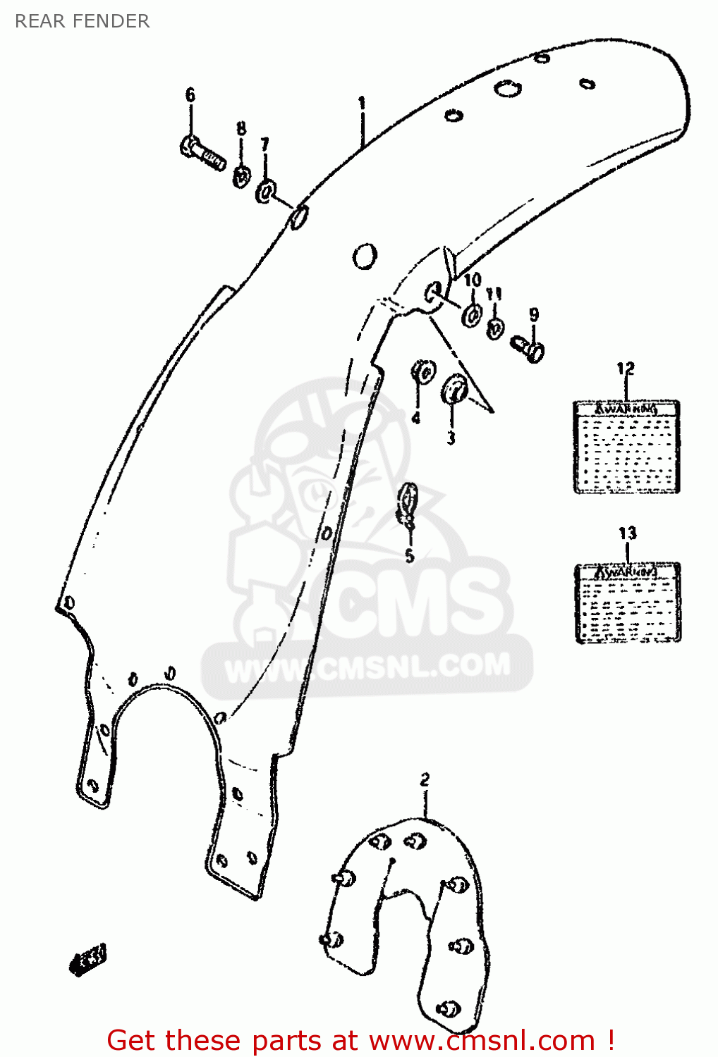REAR FENDER DS80 1994 (R)