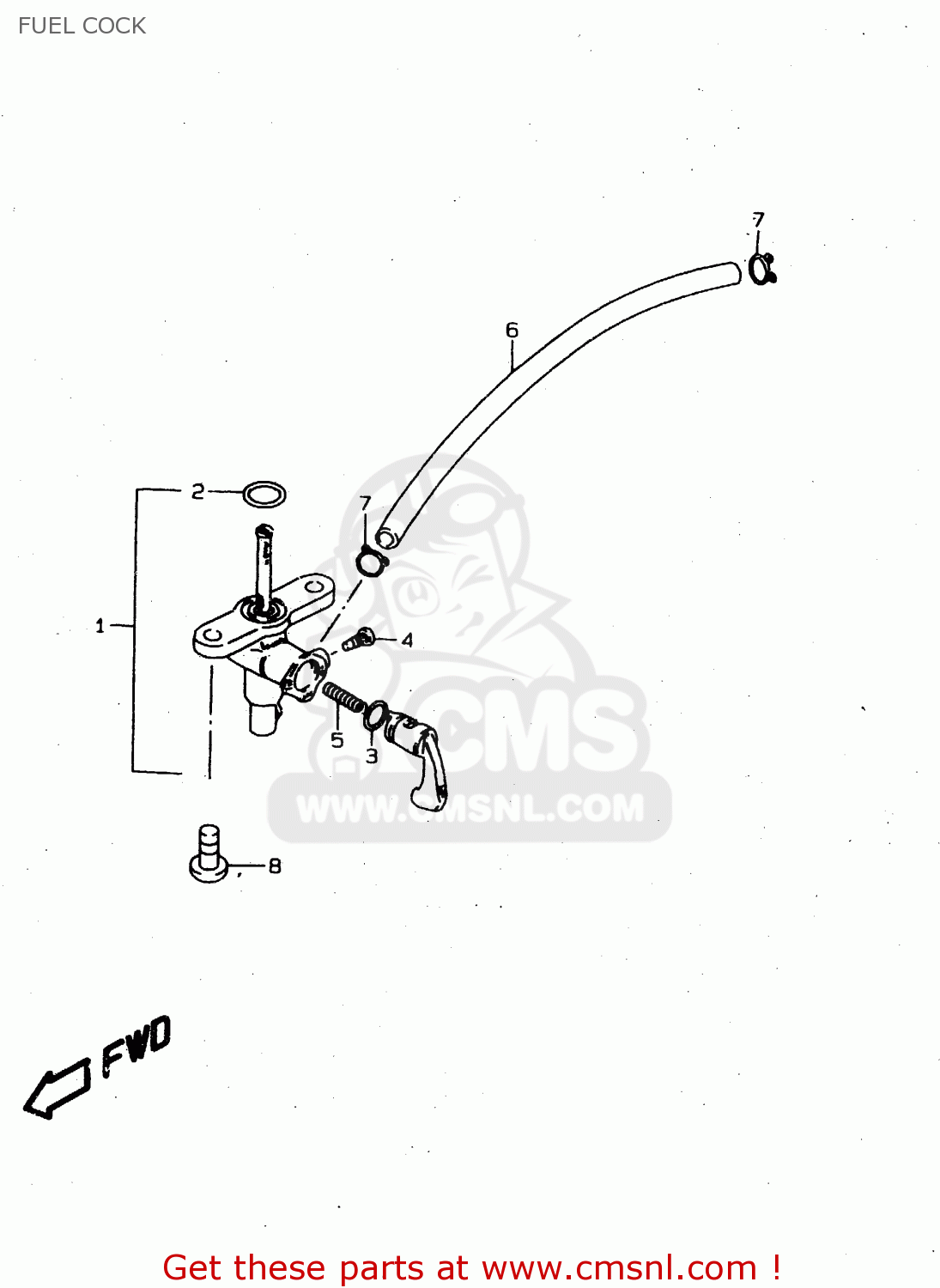FUEL COCK DS80 1996 (T) USA CANADA (E03 E28)