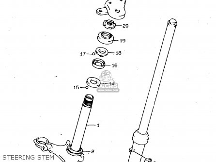 STEERING STEM - DS80 1996 (T) USA CANADA (E03 E28)