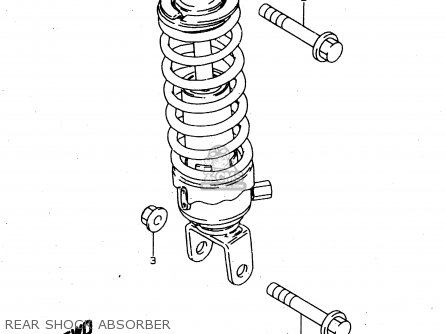 REAR SHOCK ABSORBER - DS80 1996 (T) USA CANADA (E03 E28)