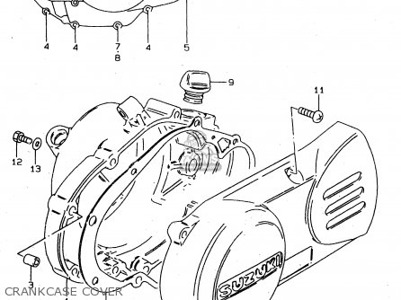 CRANKCASE COVER - DS80 1996 (T) USA CANADA (E03 E28)