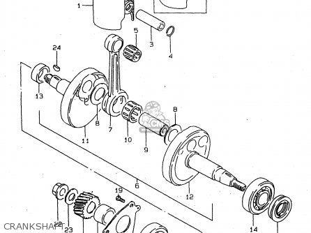 CRANKSHAFT - DS80 1996 (T) USA CANADA (E03 E28)