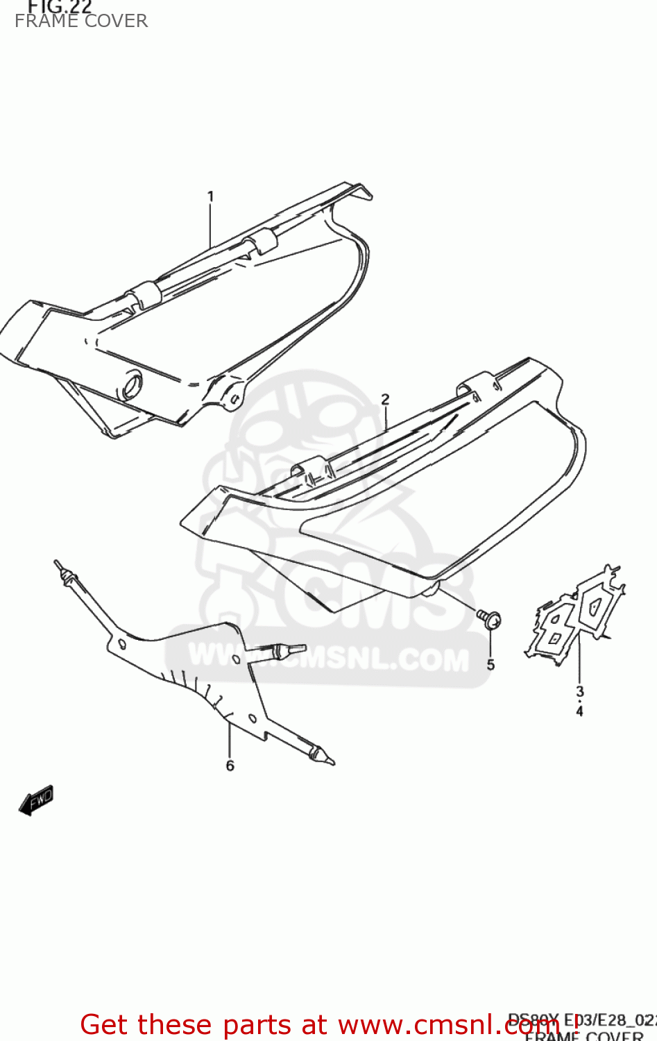 FRAME COVER DS80 1996 (T) USA (E03)